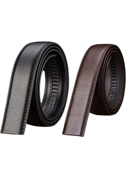 Erkekler Için Kemerler Yüksek Kalite Lüks Marka Erkek Deri Otomatik Şerit Bel Kemeri Kemer Tokası Olmadan Siyah Ceinture Homme 1.2 M (Yurt Dışından)