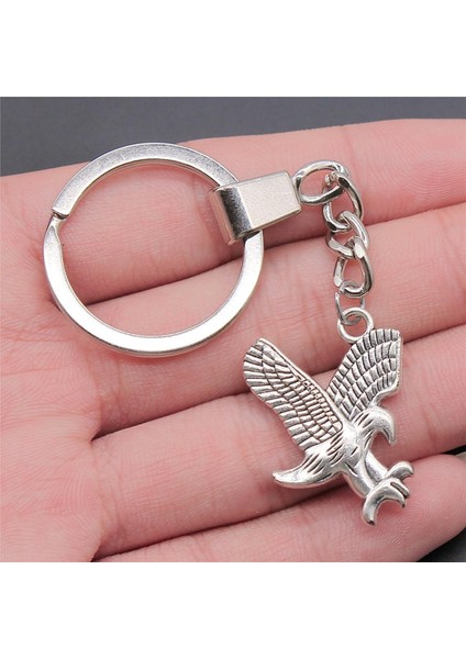 Erkekler Anahtarlık Dıy Metal Tutucu Zincir Vintage 2 Renk 31X27MM Kartal Kolye Anahtarlık Dropshipping (Yurt Dışından)