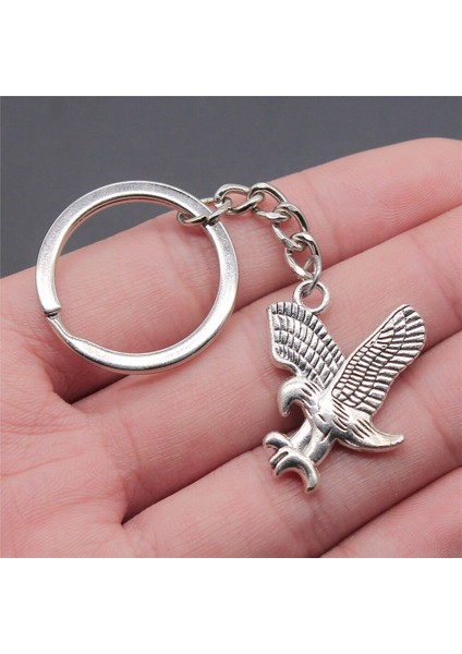 Erkekler Anahtarlık Dıy Metal Tutucu Zincir Vintage 2 Renk 31X27MM Kartal Kolye Anahtarlık Dropshipping (Yurt Dışından) indirimleri