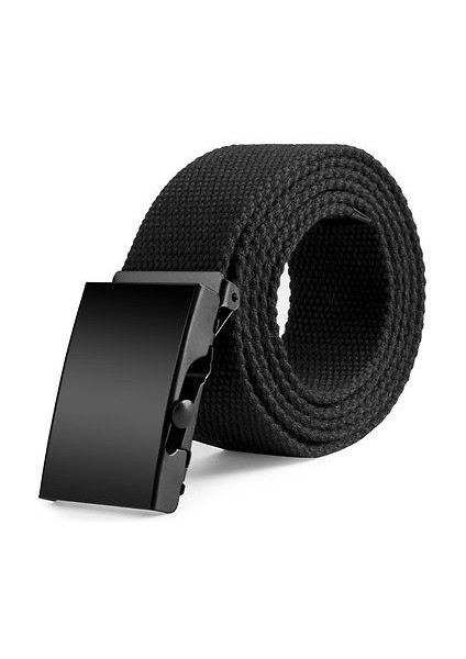 2022 Yeni Bel Kemerleri Erkek Bayan Unisex Pamuk Kanvas Kumaş Dokuma Siyah Tokalı Kemer Ordu Aksesuarları (Yurt Dışından) fiyatları