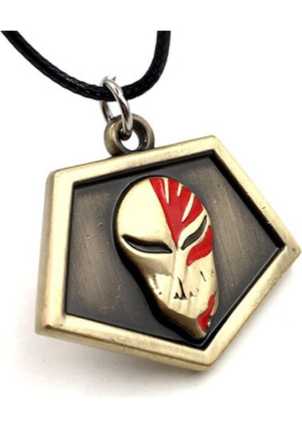 Japonya Anime Bleach Kolye Kolye Karikatür Kurosaki Ichigo Maskesi Takı Çelik Zincir Gerdanlık Erkekler Kolye Erkek Kazak Dekorasyon (Yurt Dışından)