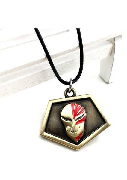 Japonya Anime Bleach Kolye Kolye Karikatür Kurosaki Ichigo Maskesi Takı Çelik Zincir Gerdanlık Erkekler Kolye Erkek Kazak Dekorasyon (Yurt Dışından) fiyatları