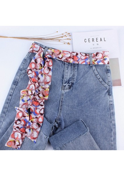 Yeni Moda Kadın Kumaş Tasarımcıları Kemerler Şerit Şifon Baskı Elbiseler Için Düğüm Halat Kot Geniş Kemer Kemerleri (Yurt Dışından) indirimleri