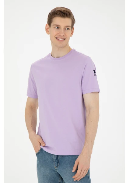 U.S. Polo Assn. Erkek Lila Basic T-Shirt 50284618-Vr034