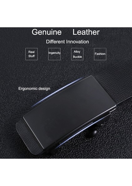 Dişsiz Hakiki Deri Erkek Kemer Deri Lüks Yüksek Kalite Moda Erkekler Için Otomatik Tokalı Kemerler Tasarımcı (Yurt Dışından) indirimleri