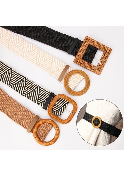 Hasır Kemer Kadın Örgülü Cinturon Mujer Bel Artı Boyutu Kemerler Kadınlar Için 2020 Dokuma Toka Boho Geniş Kuşak Vintage Cintos (Yurt Dışından) indirimleri