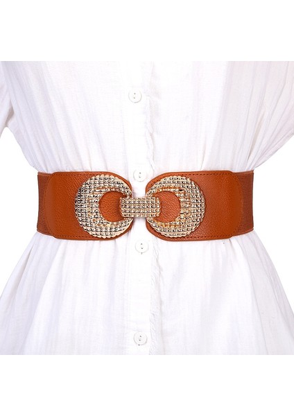 Yeni Kore Moda Bayanlar Dekore Edilmiş Elastik Geniş Kemer Tokası Elbise Kazak Kemerler Kadınlar Için Kadın Lüks Tasarımcı Marka Kırmızı Siyah (Yurt Dışından) modelleri