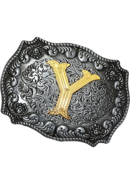 Moda Vintage Altın Harf Çiçek Ilk Harfler Az Erkek Hip Hop Kovboy Bel Kemeri Tokası Hint Metal Özelleştirilmiş Toka (Yurt Dışından) indirimleri