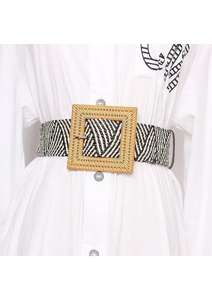 Yeni Kadın Plaj Bohemia Elastik Kemer Kuşak Kare Toka Örgülü Kemer Yaz Elbisesi Kadın Kore Moda Kayışı (Yurt Dışından) fiyatları