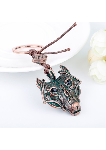 Biblo Retro Kurt Başkanı Anahtarlık Hint Takı Iskandinav Viking Maskesi Cosplay Anahtar Yüzükler Брелок Erkekler Anahtar Yuvarlak Kolye (Yurt Dışından) modelleri