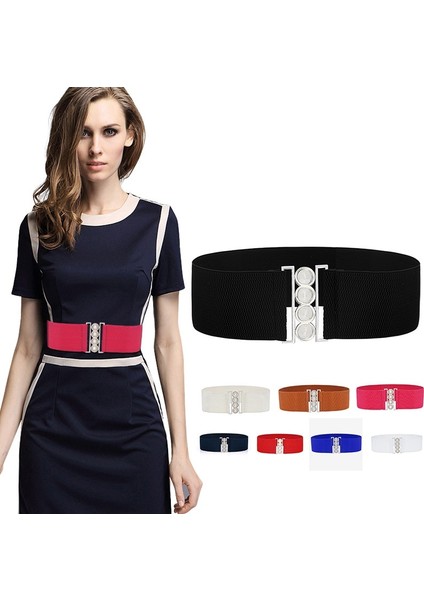 1 Adet Düz Renk Kemer Kumaş Kuşak Askısı Gümüş Metal Toka Elastik Geniş Bel Kemeri Kadın Giyim Aksesuarları Yeni (Yurt Dışından) fiyatları