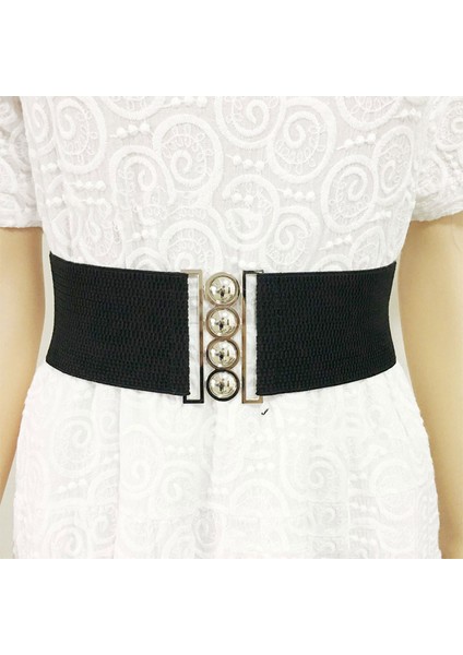 1 Adet Düz Renk Kemer Kumaş Kuşak Askısı Gümüş Metal Toka Elastik Geniş Bel Kemeri Kadın Giyim Aksesuarları Yeni (Yurt Dışından) fırsatları