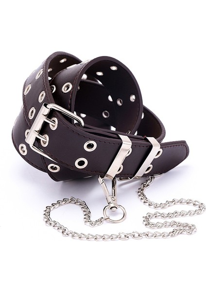 Loveshopping* Punk Zincir Deri Kemer Ayarlanabilir Sıra Deliği Pim Tokalı Bel Kemerleri Kot Kemer (Yurt Dışından)