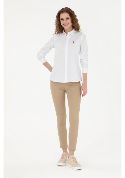 Kadın Beyaz Gömlek Basic 50283987-VR013 fırsatları