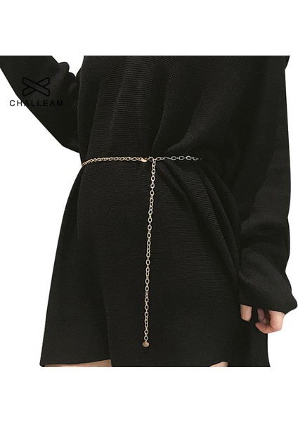Moda Kadın Bel Zincir Kemerler Kadın Gümüş Vücut Mini Metal Elbise Altın Kemer Kadın Payetler Ince Zincirler Bayan Ketting Riem 133 (Yurt Dışından)