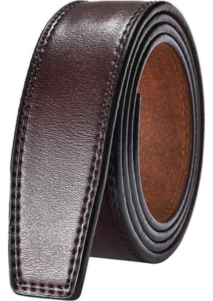 100% Inek Deri Hiçbir Toka 3.5 cm Genişliğinde Gerçek Hakiki Deri Kemer Otomatik Toka Askı Olmadan Tasarımcı Kemerler Erkekler Yüksek (Yurt Dışından)