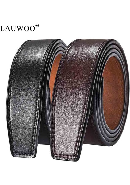 100% Inek Deri Hiçbir Toka 3.5 cm Genişliğinde Gerçek Hakiki Deri Kemer Otomatik Toka Askı Olmadan Tasarımcı Kemerler Erkekler Yüksek (Yurt Dışından) fırsatları