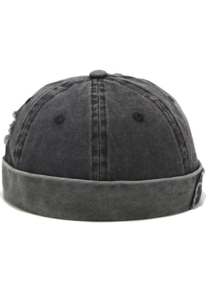 2021 Vintage Hip Hop Erkek Şapka Yıkanmış Pamuk Retro Kafatası Kap Ayarlanabilir Kenarsız Şapka Ev Sahibi Nefes Bere Şapka Denizci Kap (Yurt Dışından) indirimleri