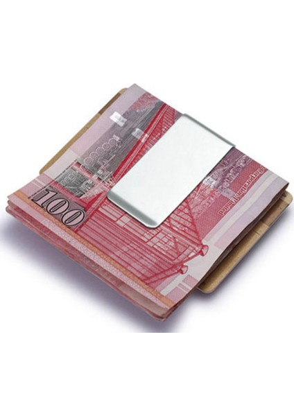 Parlak Paslanmaz Çelik Ince Cep Erkek Tasarım Para Klip Cüzdan Nakit Kimlik Kredi Kartı Iş Doları Euro Tutucu Metal Fatura Kelepçesi (Yurt Dışından) fırsatları