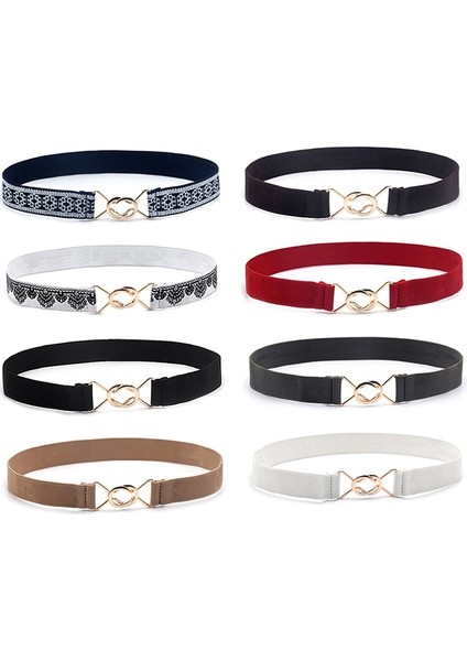 Adet Moda Kadın Kemerleri Pu Siyah Beyaz Bel Bandı Ince Elastik Bel Kemeri Elbise Giyim Aksesuarları (Yurt Dışından) fiyatları