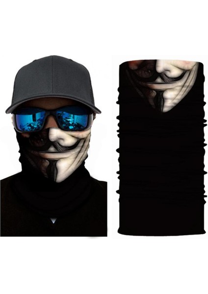 Erkekler Bisikletçi Şapkası Maskesi Tam Yüz Nefes Maskesi Palyaço Sıcak Rüzgar Geçirmez Başörtüsü Dikişsiz Sihirli Bisiklet Kar Maskesi Başörtüsü (Yurt Dışından)