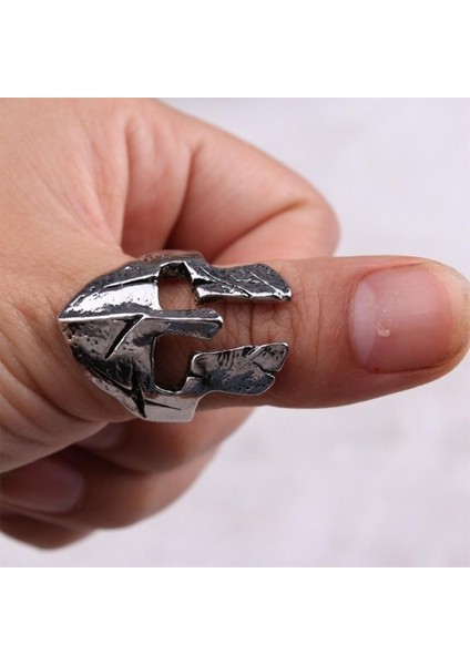 Erkekler Vintage Yüzük Maske Yüzüğü Kask Yüzüğü (Yurt Dışından)