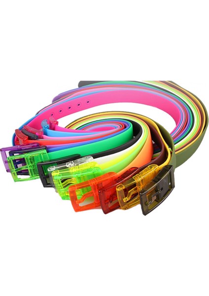 Şeker Renk Çevre Dostu Plastik Kemer Erkekler Kadınlar Için Silikon Kauçuk Kemerler Erkek Kadın Kot Kemer Askısı Aksesuarları Plastik Kemer (Yurt Dışından) modelleri