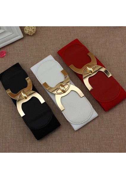 Trend Klasik Yeni Moda Stil Toka Elastik Geniş Kemer Geniş Kuşak Kayışı Kemer Bel Kadın Kadın Aksesuarları Ceinture (Yurt Dışından) fiyatları