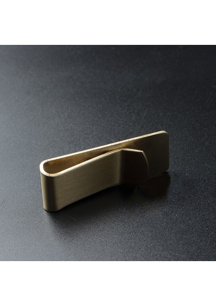 Vintage Katı Pirinç Para Klip Cüzdan 1.5mm Kalınlığı Metal Erkekler Nakit Fatura Kelepçe Tutucu Kımlık Kredi Kartı Klasörü Erkek Mini Çanta (Yurt Dışından) fırsatları