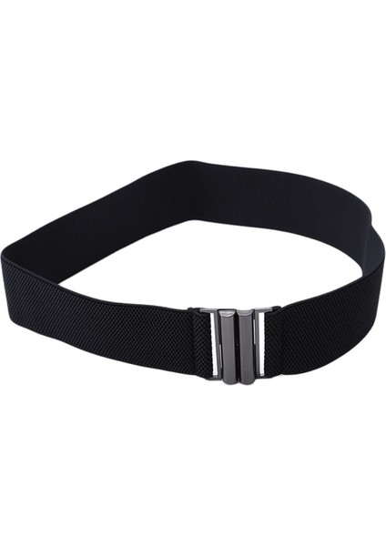 Kadın Toka Siyah Kuşak Yüksek Kaliteli Elastik Bant Kemer Yeni Moda Basit Aşağı Ceket Kemer Elbise Dekorasyon Hediye (Yurt Dışından)