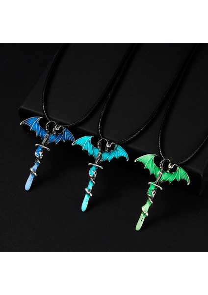 Rinhoo Vintage Sihirli Steampunk Parlayan Aydınlık Punk Ejderha Kolye Kolye Erkek Takı Karanlıkta Parlayan Kolye Kolye (Yurt Dışından) fırsatları