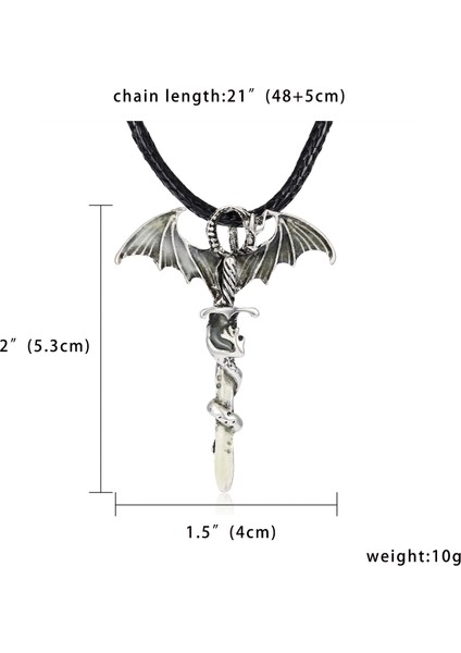 Rinhoo Vintage Sihirli Steampunk Parlayan Aydınlık Punk Ejderha Kolye Kolye Erkek Takı Karanlıkta Parlayan Kolye Kolye (Yurt Dışından) indirimleri