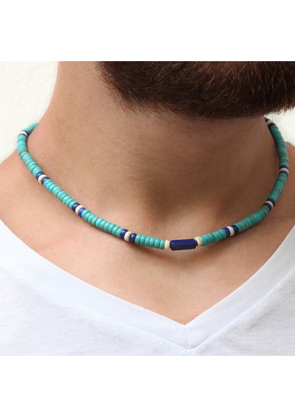 Erkek Tribal Kolye, Erkek Sörf Kolye, Erkek Boho Kolye Erkek Kolye, Kaplan Gözü Siyah Oniks Erkek Kolye (Yurt Dışından) fırsatları