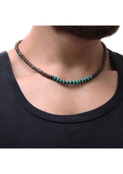 Erkek Tribal Kolye, Erkek Sörf Kolye, Erkek Boho Kolye Erkek Kolye, Kaplan Gözü Siyah Oniks Erkek Kolye (Yurt Dışından) indirimleri