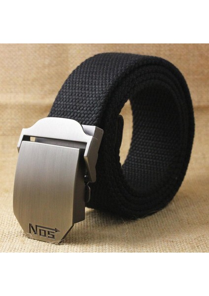 En Iyi Ybt Unisex Taktik Kemer Kaliteli 4 mm Kalın 3.8 cm Geniş Rahat Kanvas Kemer Açık Alaşım Otomatik Toka Erkek Kemer (Yurt Dışından)