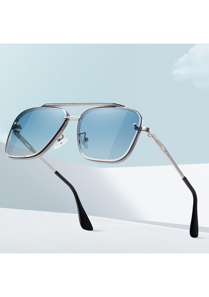 Klasik Erkek Sürüş Gözlükleri Gözlüğü Yaz Tarzı Degrade Kahverengi Güneş Gözlüğü Vintage Pilot Güneş Gözlüğü Shades Punk Oculos De Sol (Yurt Dışından)