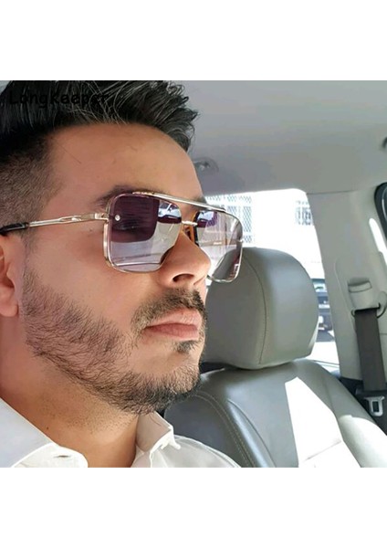 Klasik Erkek Sürüş Gözlükleri Gözlüğü Yaz Tarzı Degrade Kahverengi Güneş Gözlüğü Vintage Pilot Güneş Gözlüğü Shades Punk Oculos De Sol (Yurt Dışından) modelleri