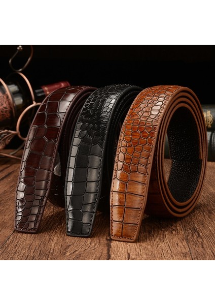 Ilk Katman Timsah Desen Deri 3.5 cm MEN39S Kemer Gövdesi Yeni Lüks Marka Yüksek Kalite Hiçbir Toka Askı Ceinture (Yurt Dışından) fiyatları