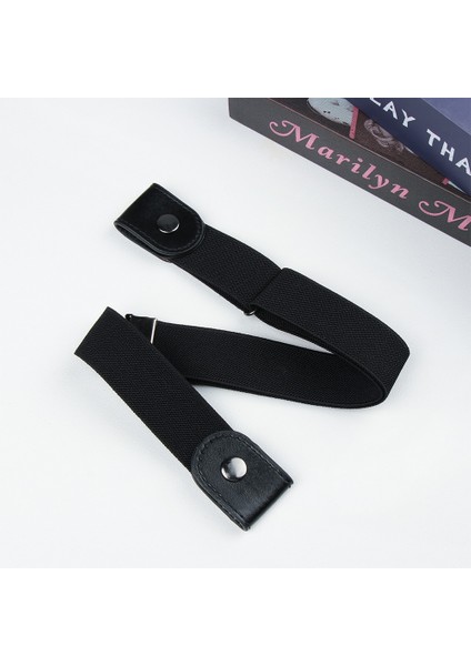 Pu Deri Tokasız Bel Kemeri Elbise Kot Pantolon Papatya Ayarlanabilir Hiçbir Toka Esnek Kemer Erkek Kadın Elastik Bel Kemeri (Yurt Dışından) fırsatları