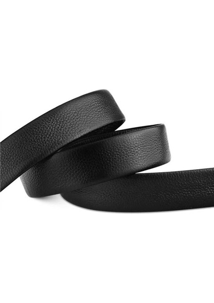 2022 Erkek Fasion Kemerler Tokasız 3.5 cm Genişliğinde Yüksek Kaliteli Pu Deri Sarılmış Lychee Desen Kayış Kot Iş Kemerleri (Yurt Dışından) modelleri