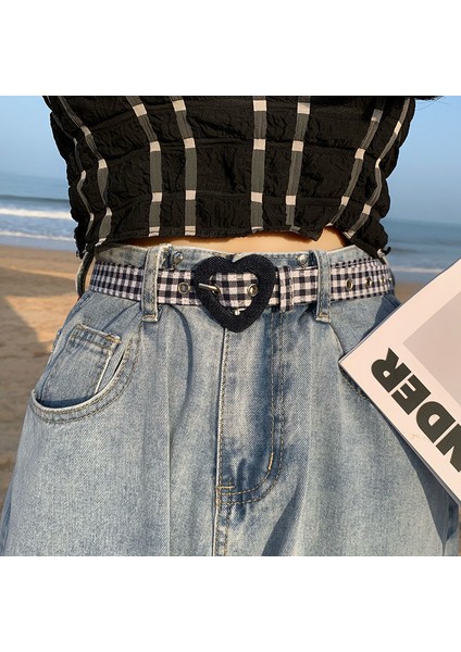 Kadınlar Için Kalp Denim Kemer Aşk Toka Yeni Tüm Maç Kot Kemerler Bayanlar Pembe Kumaş Kayış Kadın Kişilik Elbise Kemer 374 (Yurt Dışından) modelleri