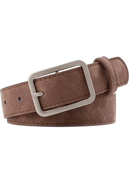 Yeni Tasarımcı Siyah Kahverengi Lacivert Geniş Deri Kemer Kemer Kadın Vintage Kare Pin Toka Bel Kemerleri Kadın Elbiseler (Yurt Dışından) modelleri