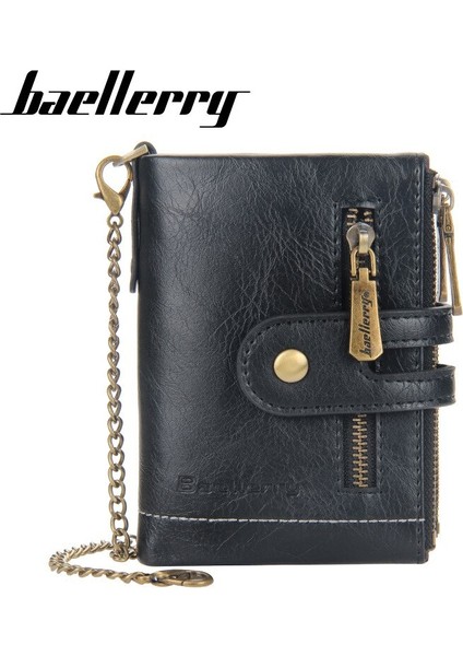 Baellerry Erkek Cüzdan Adı Gravür 11 Kart Sahipleri Erkekler Kısa Çanta Çift Fermuarlı Para Cebi Yüksek Kaliteli Erkek Çanta Cartera (Yurt Dışından) modelleri