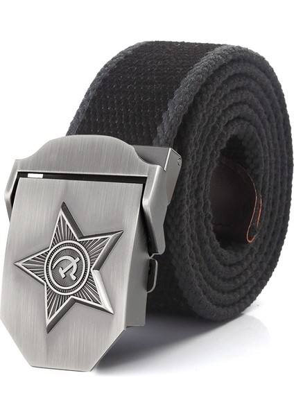 Supsindy Menampwomen Kanvas Kemerler 3D Beş Işınları Yıldız Ordu Askeri Taktik Cccp Yurtsever Askerler Erkek Kayış Kot Kemer (Yurt Dışından) fırsatları