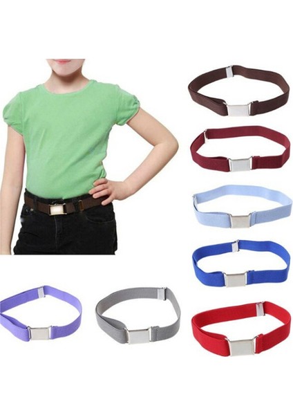 Loveshopping* Çocuk Düz Renk Unisex Kanvas Kemerler Erkek Kız Elastik Kemer Ayarlanabilir (Yurt Dışından) modelleri