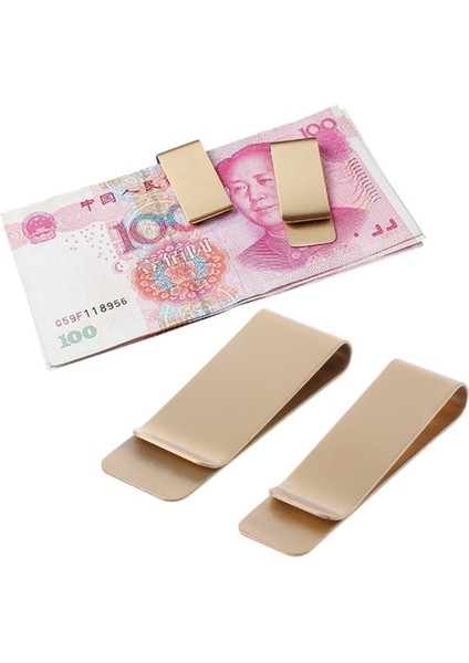 Ince Cep Pirinç Metal Klip Erkek Çanta Kredi Kartı Nakit Kelepçe Para Klip Cüzdan (Yurt Dışından) fırsatları