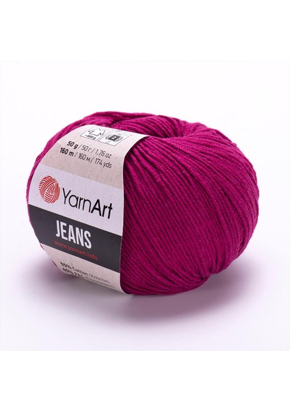 Jeans El Örgü Ipliği - 91 Fuşya