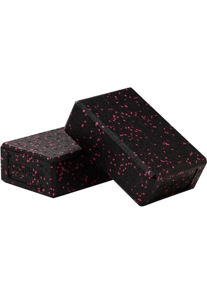 Yoga Blok 2'li Set Orta Sert/Siyah-Pembe