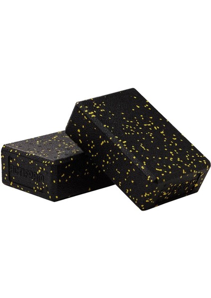 Yoga Blok 2'li Set Orta Sert/Siyah-Sarı