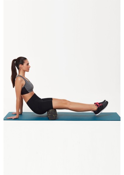Tırtıklı Masaj Rulosu - Trigger Point Foam Roller 30 cm Orta Sert/Siyah/Sarı fırsatları